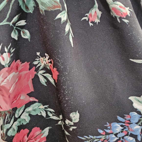 Vixen By Micheline Pitt Floral Black Midi Skirt - Picture 4 of 6